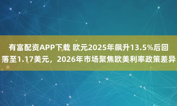 有富配资APP下载 欧元2025年飙升13.5%后回落至1.17美元，2026年市场聚焦欧美利率政策差异